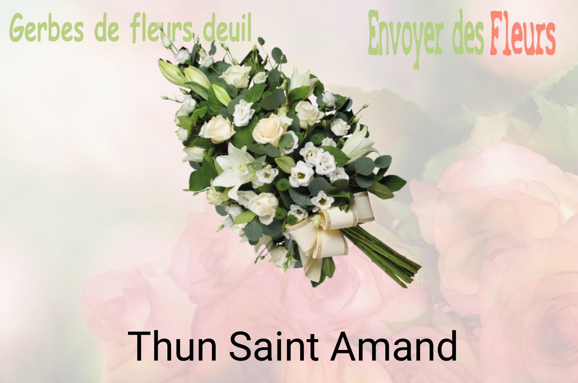 Gerbe de fleurs de deuil livrée à Thun-Saint-Amand